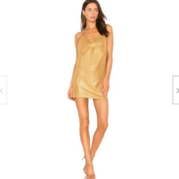 The Jetset Diaries Dresses & Skirts - The Jetset Diaries Vay Cay Foil Slip in Gold